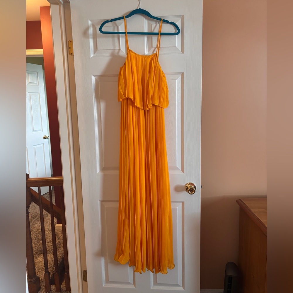 Yellow Maxi Dress with Ruffle Bodice - Elegant Summer Style